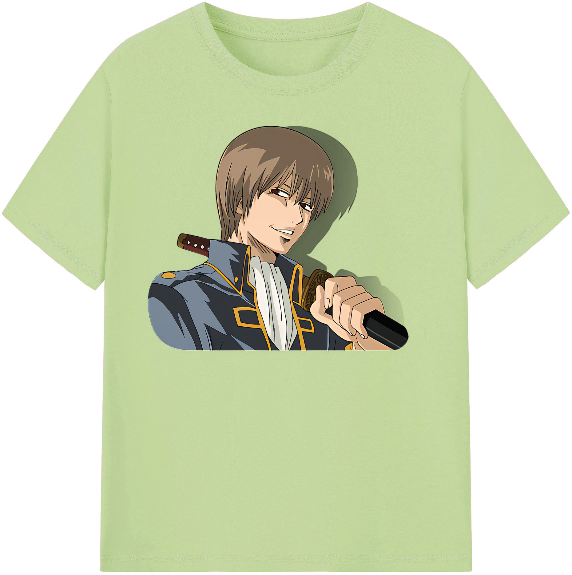 （画像用） ぎんたま 坂田銀時（さかたぎんとき） 神楽 志村新八（しむら しんぱち） GINTAMA Sakata Gintoki Kagura Shimura Shinpachi 綿100％半袖Tシャツ（フロントプリント）